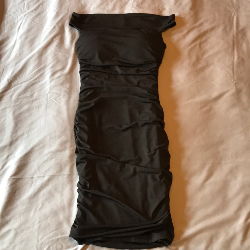 Little black off the shoulder dress